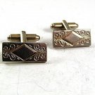 Vintage Small Goldtone Monogrammable Cufflinks 102817