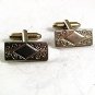 Vintage Small Goldtone Monogrammable Cufflinks 102817