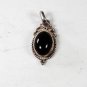 Small Sterling Silver & Black Onyx Pendant 7416