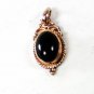 Small Sterling Silver & Black Onyx Pendant 7416