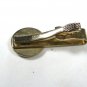 Vintage Silvertone & Red TEMPCO Tie Clasp by Robbins Co 81115