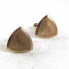 Vintage Goldtone Triangle Design Cufflinks 101017