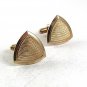 Vintage Goldtone Triangle Design Cufflinks 101017