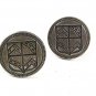 Vintage Silvertone Shield Cufflinks By SWANK 51917
