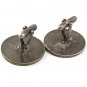 Vintage Silvertone Shield Cufflinks By SWANK 51917
