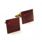 1950's - 60's Brass & Copper Enameled Mid Century Modern Cufflinks 92916
