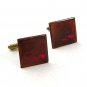 1950's - 60's Brass & Copper Enameled Mid Century Modern Cufflinks 92916