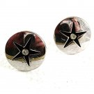 Vintage Sivertone Sparkly Rhinestone Cufflinks By SWANK 81217