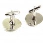 Vintage Sivertone Sparkly Rhinestone Cufflinks By SWANK 81217