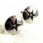 Vintage Sivertone Sparkly Rhinestone Cufflinks By SWANK 81217