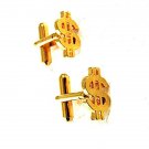 Goldtone $ Dollar Sign Cufflinks 81117