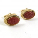 Vintage Gold Stone Goldtone Cufflinks By SPEIDEL USA 31417