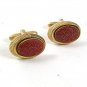 Vintage Gold Stone Goldtone Cufflinks By SPEIDEL USA 31417