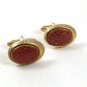 Vintage Gold Stone Goldtone Cufflinks By SPEIDEL USA 31417