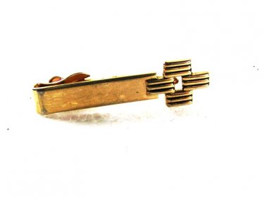 Goldtone Cross Style Tie Clasp By SWANK 31916