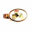 Goldtone White Red Black Old Time Car Jalopy Tie Clasp Unbranded 32116