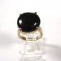 Sterling Silver & Black Ring Size 7 1/2 Unbranded 81715