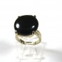 Sterling Silver & Black Ring Size 7 1/2 Unbranded 81715