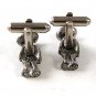Vintage Silver Tone & Blue Sombero Serapi Cufflinks 9816