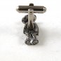 Vintage Silver Tone & Blue Sombero Serapi Cufflinks 9816