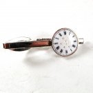 Silvertone Non Working Clock Butterfly Stars Tie Clasp Unbranded 41116