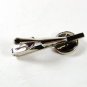 Silvertone Non Working Clock Butterfly Stars Tie Clasp Unbranded 41116