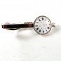 Silvertone Non Working Clock Butterfly Stars Tie Clasp Unbranded 41116