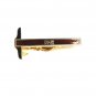 KE T Square Red Black Goldtone Tie Clasp By Kinney Co. 32916