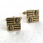 Vintage Goldtone Fleur De Lis Cufflinks By SWANK 8917
