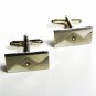 Silver Tone & Small Sparkley Rhinestone Cufflinks Unbranded 102915