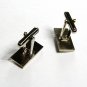Silver Tone & Small Sparkley Rhinestone Cufflinks Unbranded 102915