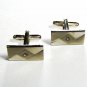 Silver Tone & Small Sparkley Rhinestone Cufflinks Unbranded 102915