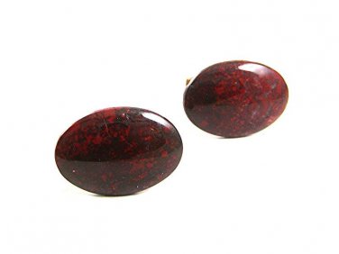 Vintage Brass Brown Cufflinks 101217