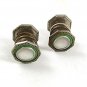 Art Deco Silvertone Green Mother of Pearl Cufflinks By SNAP LINK 4517