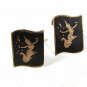 1940's - 50's Sterling Silver Niello Dancing Girl Cufflinks Made In SIAM 81016