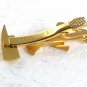 Goldtone Firemans Hat & Ax Tie Clasp By HOOK FAST 71417