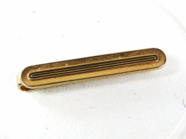 Vintage Gold Tone Tie Clasp By SWANK 8416