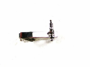 Silvertone Spark Plug Tie Clasp Unbranded 32116