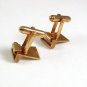 Vintage Odd Goldtone Cufflinks By FLEX LET QUALITY 5917
