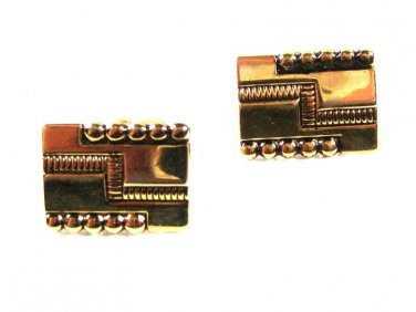 1950's - 60's Goldtone Dressy Cufflinks by ANSON 22916