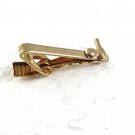 Vintage Goldtone Bowling Ball & Pin Tie Clasp 72417
