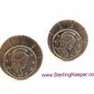 Vintage Silver Tone Greek / Roman Athena / Venus Cufflinks