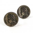 Vintage Louis XIV Silver Tone Cufflinks By SWANK 111216