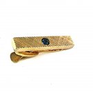 1960's Goldtone & Blue Tie Clasp By HICKOK USA 91017