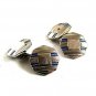 Vintage Deco Silvertone Blue Cufflinks By SWANK LINKS 81217
