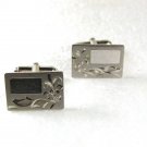 Vintage Sterling Silver Monogrammable Cufflinks by ANSON 31116