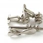 Vintage Silvertone Cufflinks & Tie Clasp By HICKOK USA 61317