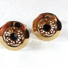 1960's 0 70's Goldtone & Black Cufflinks Unbranded 3116