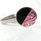 1950's - 70's Black & Pink Tie Clasp Unbranded 31916