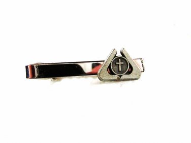 Silvertone White Cross Tie Clasp Unbranded 32116